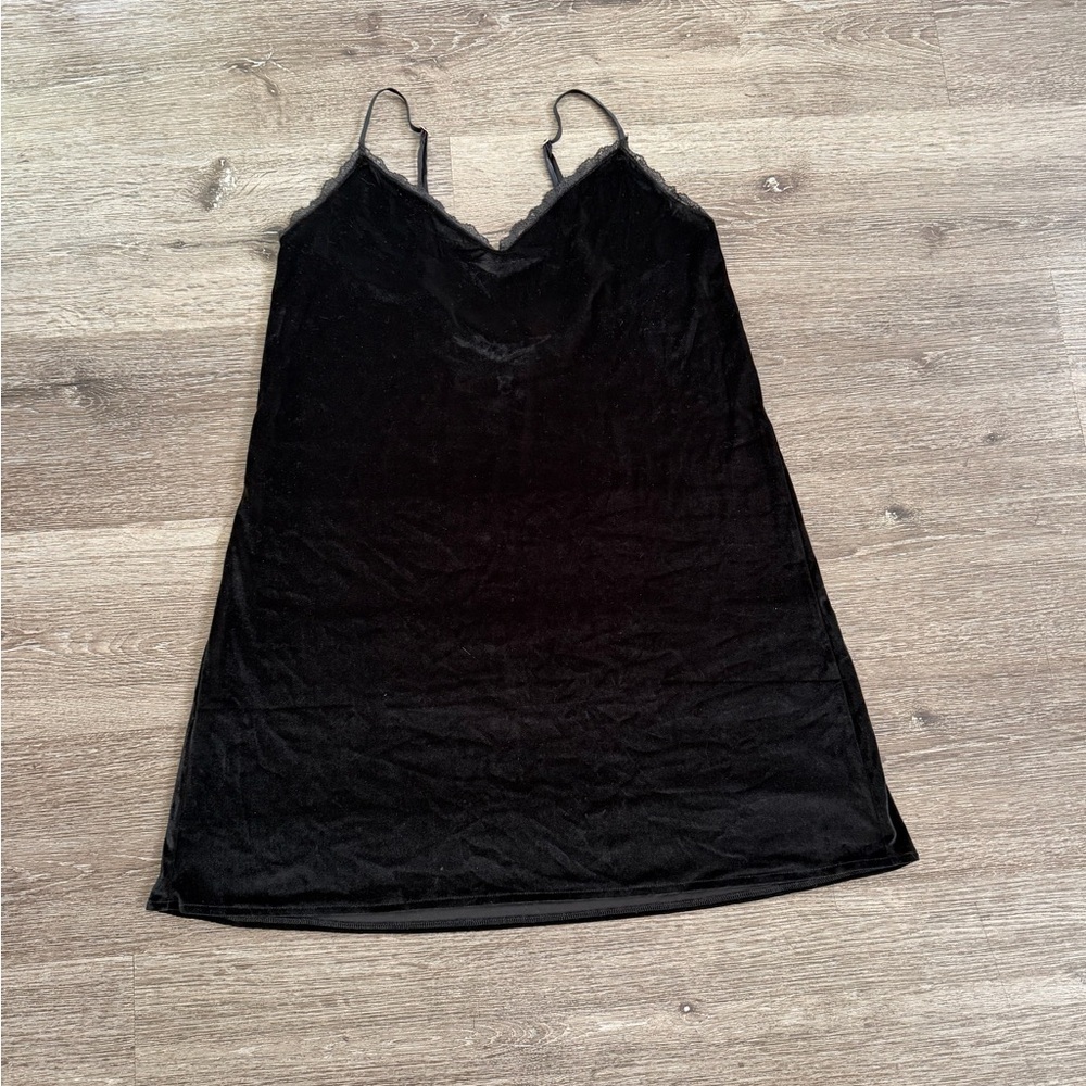 Victoria's Secret Black Velvet Chemise